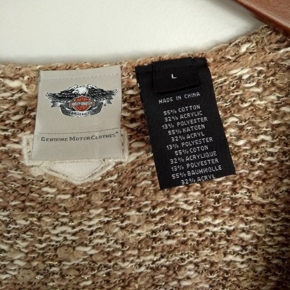 Harley Davidson open front cardigan size L - Picture 5 of 11